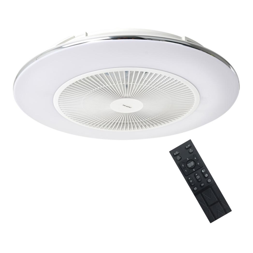 LED Prigušiva plafonjera sa ventilatorom ARIA LED/38W/230V 3000-6000K bela + Daljinski upravljač