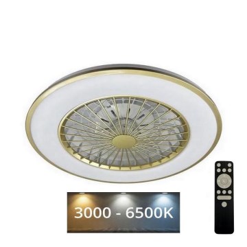LED Prigušiva plafonjera sa ventilatorom OPAL LED/48W/230V 3000-6500K + Daljinski upravljač