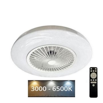 LED Prigušiva plafonjera sa ventilatorom OPAL LED/72W/230V 3000-6500K + Daljinski upravljač