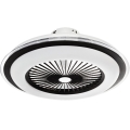 LED Prigušiva plafonjera sa ventilatorom ZONDA LED/48W/230V 3000-6000K crno + Daljinski upravljač