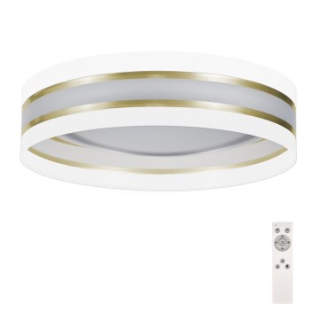 LED Prigušiva plafonjera SMART CORAL GOLD LED/24W/230V bela/zlatna + Daljinski upravljač