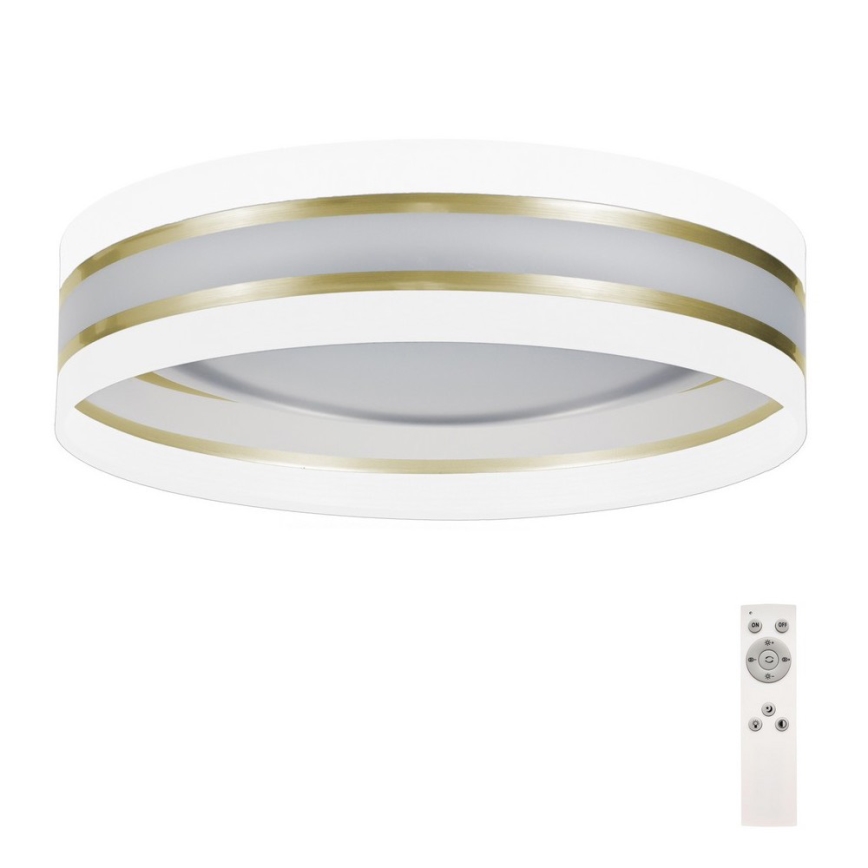 LED Prigušiva plafonjera SMART CORAL GOLD LED/24W/230V bela/zlatna + Daljinski upravljač