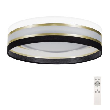 LED Prigušiva plafonjera SMART CORAL GOLD LED/24W/230V crno/bela + Daljinski upravljač