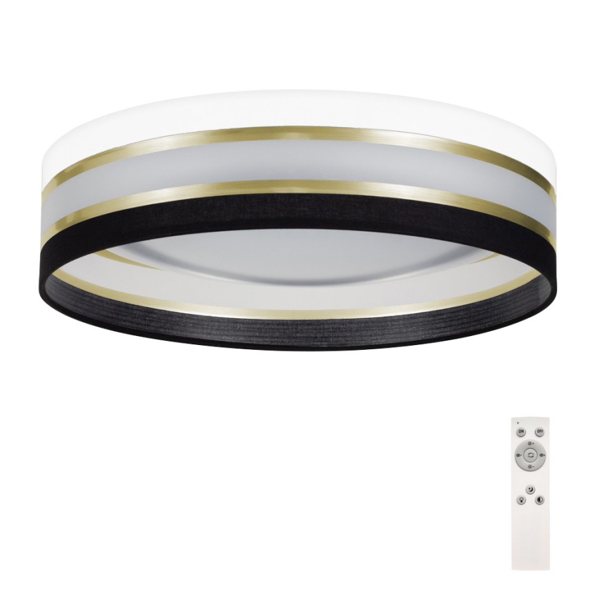 LED Prigušiva plafonjera SMART CORAL GOLD LED/24W/230V crno/bela + Daljinski upravljač