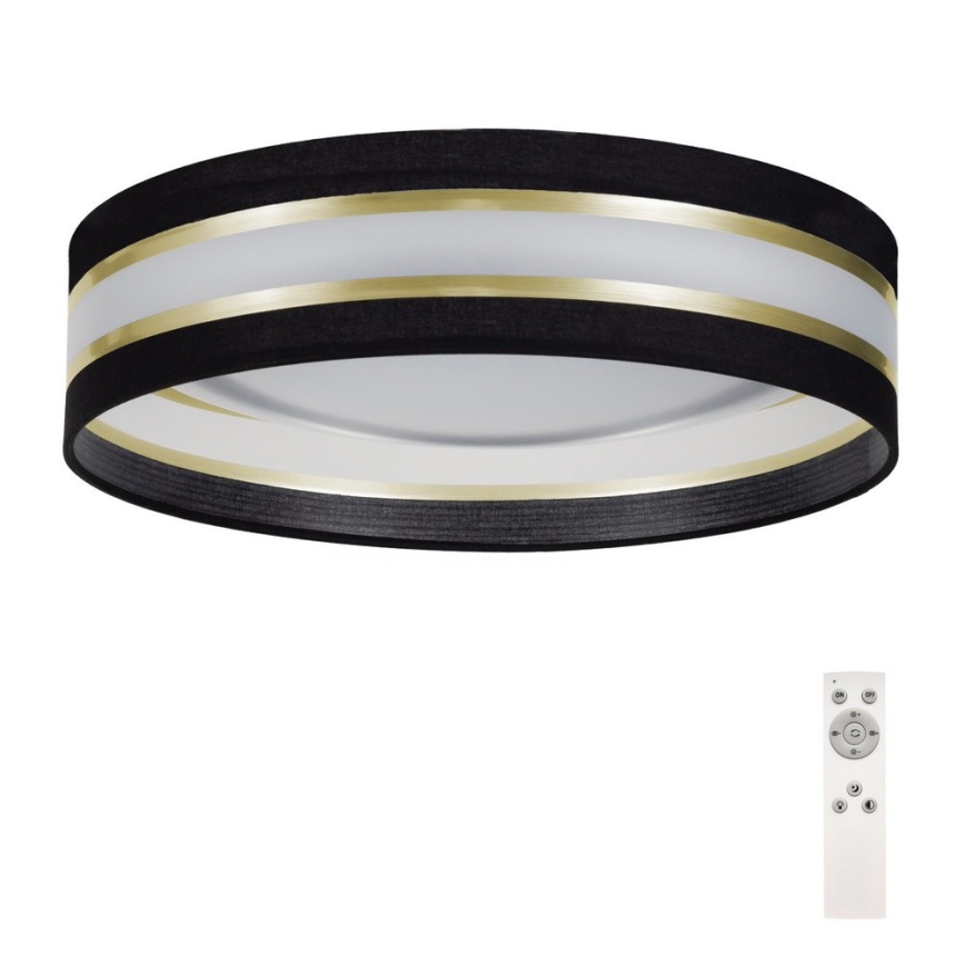 LED Prigušiva plafonjera SMART CORAL GOLD LED/24W/230V crno/zlatna + Daljinski upravljač