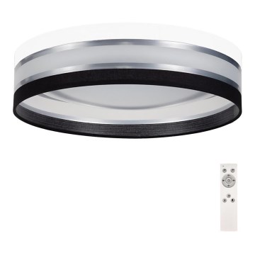 LED Prigušiva plafonjera SMART CORAL LED/24W/230V crno/bela + Daljinski upravljač