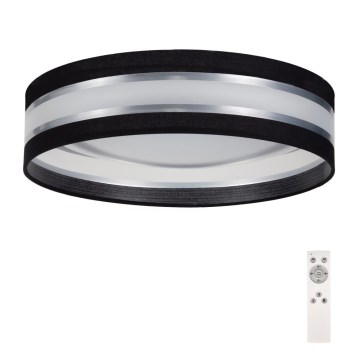 LED Prigušiva plafonjera SMART CORAL LED/24W/230V crno/srebrno + Daljinski upravljač