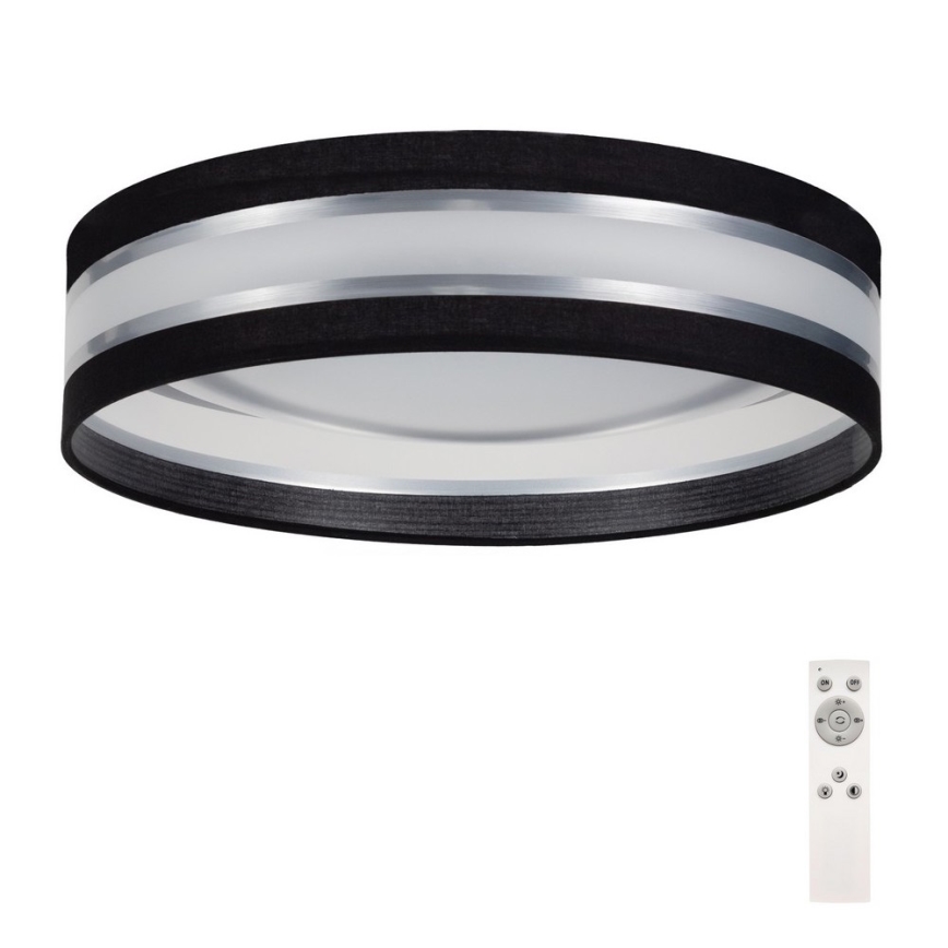 LED Prigušiva plafonjera SMART CORAL LED/24W/230V crno/srebrno + Daljinski upravljač