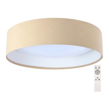LED Prigušiva plafonjera SMART GALAXY LED/24W/230V bež/bela 3000-6500K + Daljinski upravljač