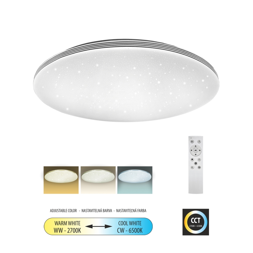 LED Prigušiva plafonjera VENTA LED/60W/230V 2700-6500K pr. 58 cm + Daljinski upravljač
