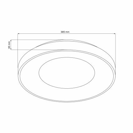 LED Prigušiva plafonjera za kupatilo WITOLD LED/48W/230V pr. 38,5 cm 3000-6000K IP44 +daljinski upravljač