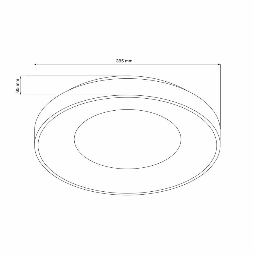 LED Prigušiva plafonjera za kupatilo WITOLD LED/48W/230V pr. 38,5 cm 3000-6000K IP44 +daljinski upravljač