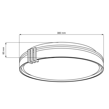 LED Prigušiva plafonjera za kupatilo ARLETTA LED/48W/230V pr. 38 cm 3000-6000K IP44 + Daljinski upravljač