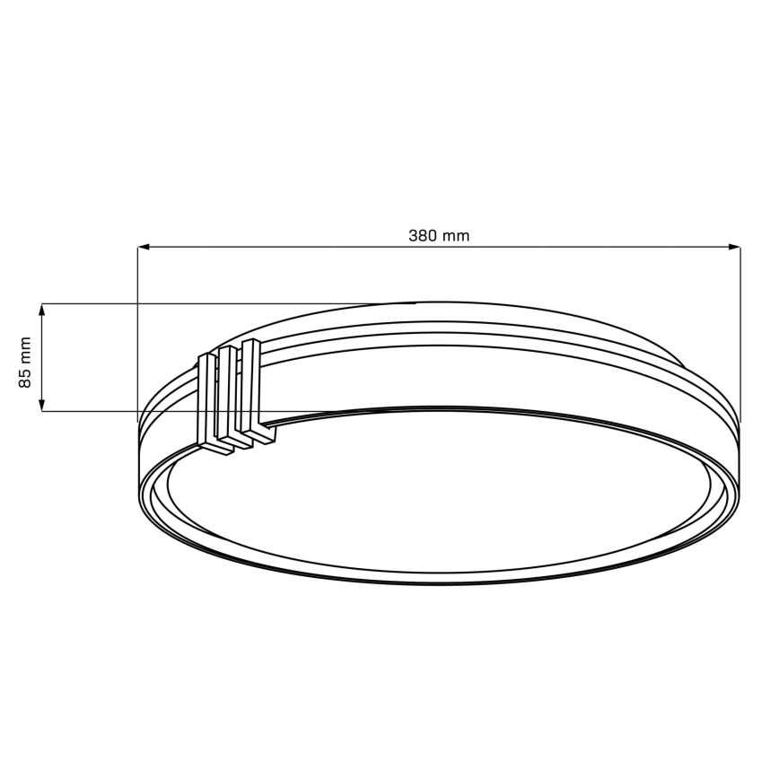 LED Prigušiva plafonjera za kupatilo ARLETTA LED/48W/230V pr. 38 cm 3000-6000K IP44 + Daljinski upravljač