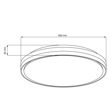 LED Prigušiva plafonjera za kupatilo CASSANDRA LED/72W/230V pr. 49 cm 3000-6000K IP44 + Daljinski upravljač