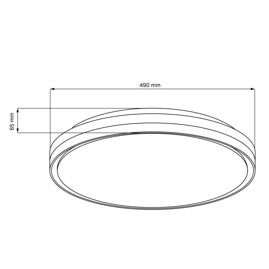 LED Prigušiva plafonjera za kupatilo CASSANDRA LED/72W/230V pr. 49 cm 3000-6000K IP44 + Daljinski upravljač