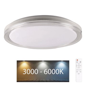LED Prigušiva plafonjera za kupatilo CASSANDRA LED/72W/230V pr. 49 cm 3000-6000K IP44 + Daljinski upravljač