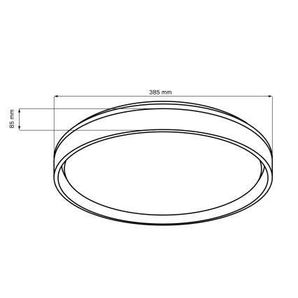 LED Prigušiva plafonjera za kupatilo ELIZA LED/48W/230V pr. 38,5 cm 3000-6000K IP44 + Daljinski upravljač
