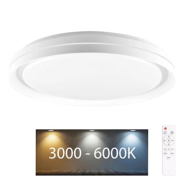 LED Prigušiva plafonjera za kupatilo ELIZA LED/48W/230V pr. 38,5 cm 3000-6000K IP44 + Daljinski upravljač