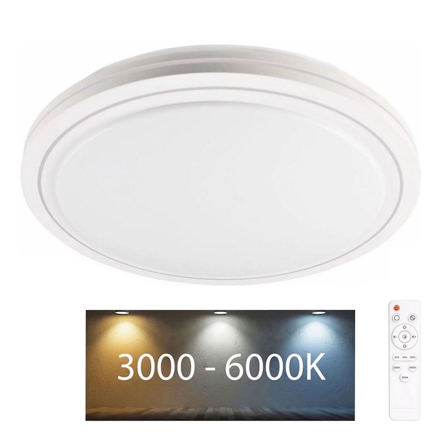 LED Prigušiva plafonjera za kupatilo MARIAN LED/72W/230V pr. 48 cm 3000-6000K IP44 + Daljinski upravljač