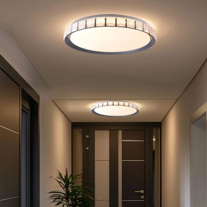 LED Prigušiva plafonjera za kupatilo NINA LED/72W/230V pr. 49 cm 3000-6000K IP44 + Daljinski upravljač