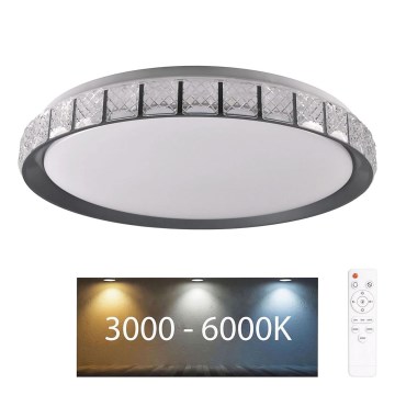 LED Prigušiva plafonjera za kupatilo NINA LED/72W/230V pr. 49 cm 3000-6000K IP44 + Daljinski upravljač