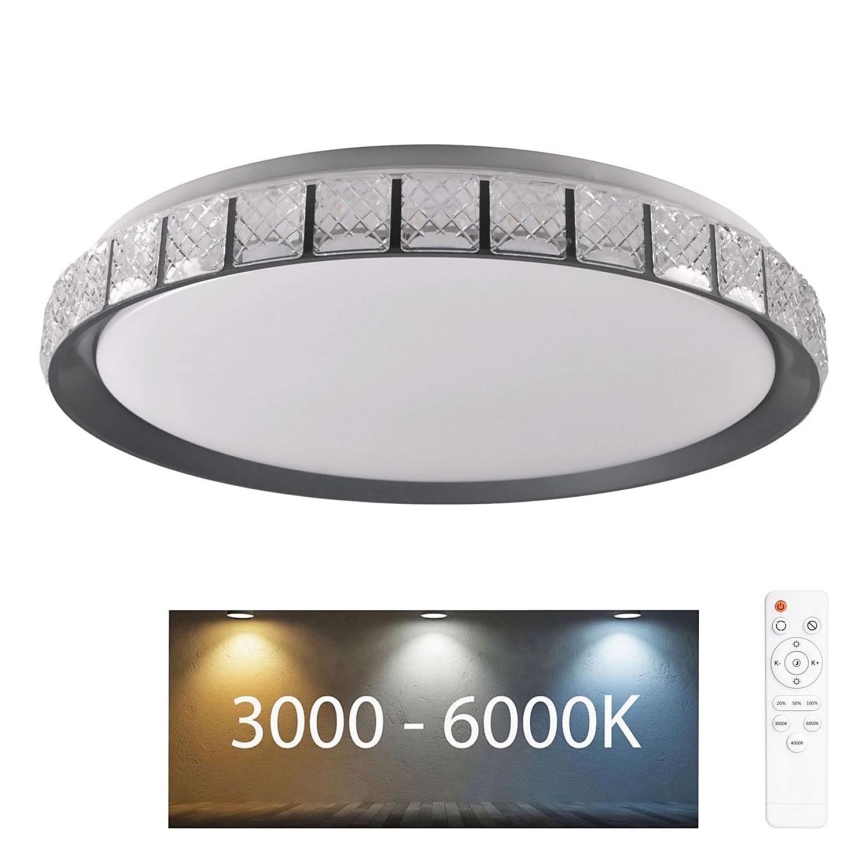 LED Prigušiva plafonjera za kupatilo NINA LED/72W/230V pr. 49 cm 3000-6000K IP44 + Daljinski upravljač