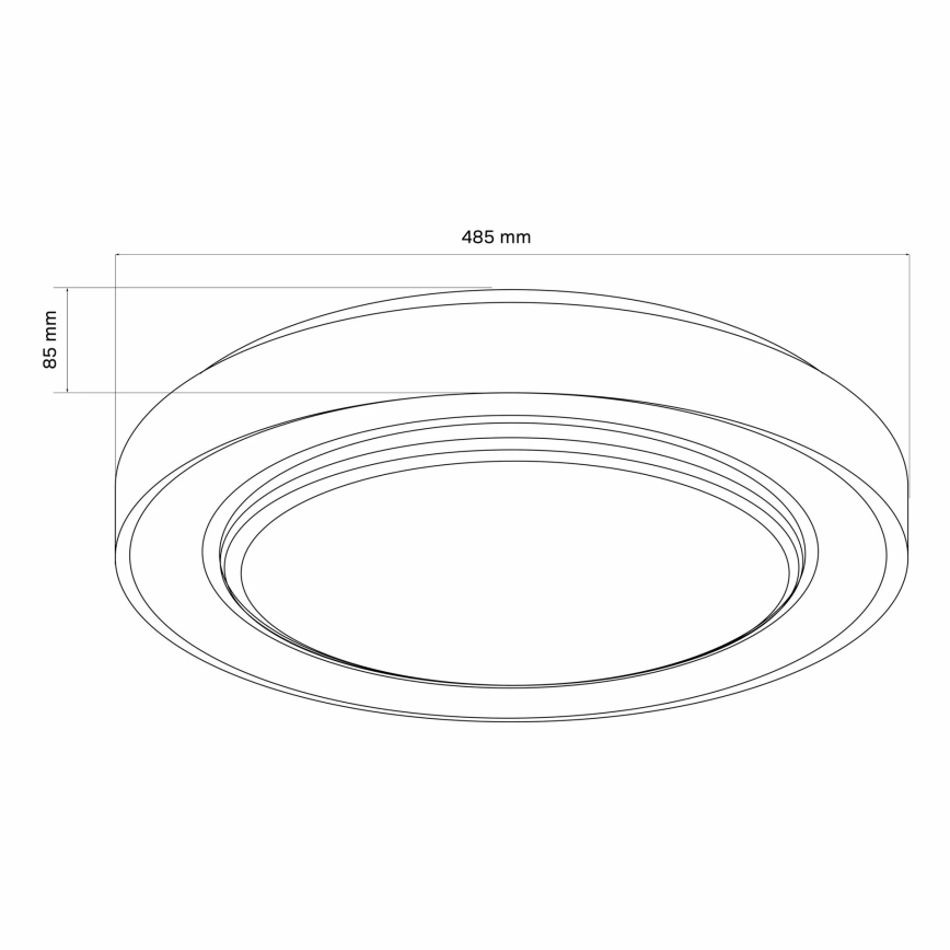 LED Prigušiva plafonjera za kupatilo ZYGMUNT LED/72W/230V pr. 48,5 cm 3000-6000K IP44 + Daljinski upravljač