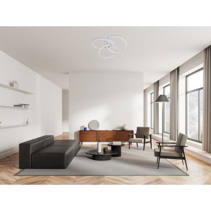 LED prigušiva plafonska lampa LED/70W/230V 3000-6500K bela + daljinski upravljač