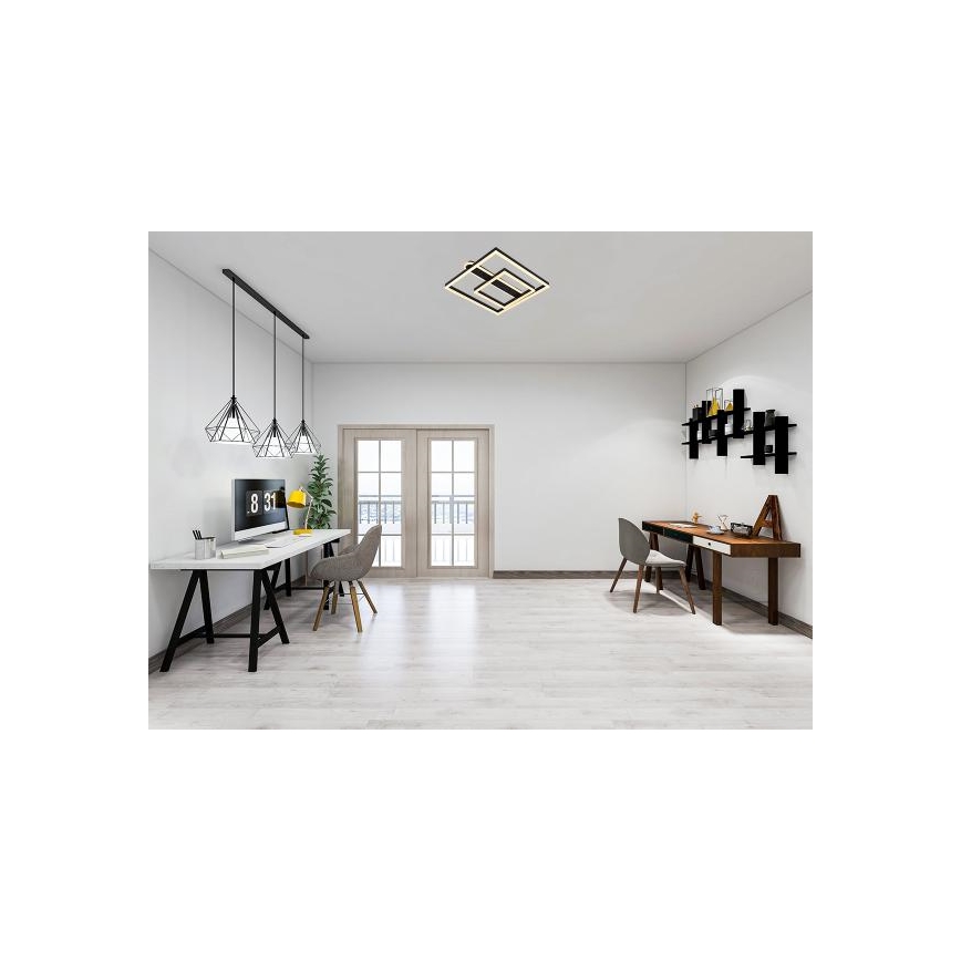 LED prigušiva plafonska lampa LED/95W/230V 3000-6500K + daljinski upravljač