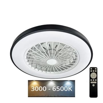 LED prigušiva plafonska lampa sa ventilatorom OPAL LED/48W/230V 3000-6500K + daljinski upravljač