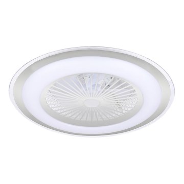 LED prigušiva plafonska lampa sa ventilatorom ZONDA LED/48W/230V 3000-6000K srebrna + daljinski upravljač