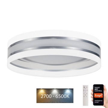 LED prigušiva plafonska lampa SMART CORAL LED/24W/230V Wi‑Fi Tuya bela + daljinski upravljač