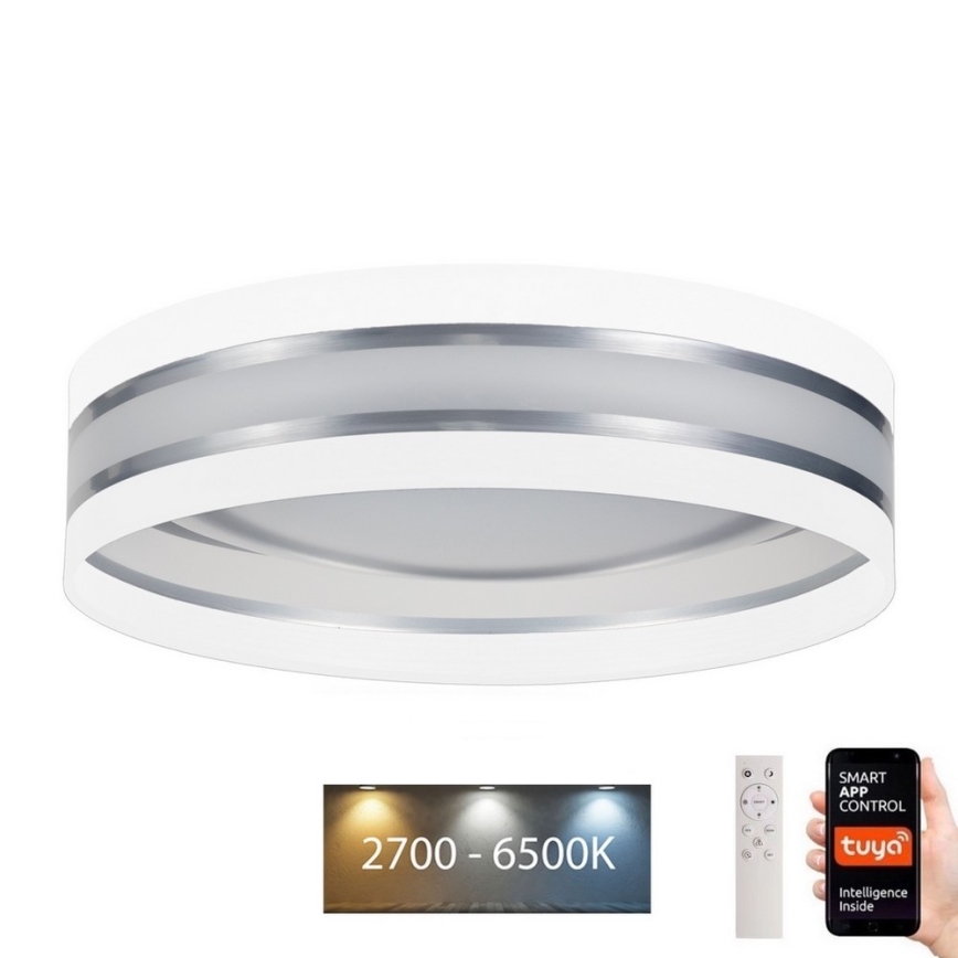 LED prigušiva plafonska lampa SMART CORAL LED/24W/230V Wi‑Fi Tuya bela + daljinski upravljač