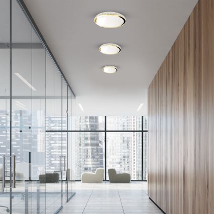 LED prigušiva stropna svetiljka LAYLA LED/33W/230V 3000/4000/6000K zlatna + daljinski upravljač
