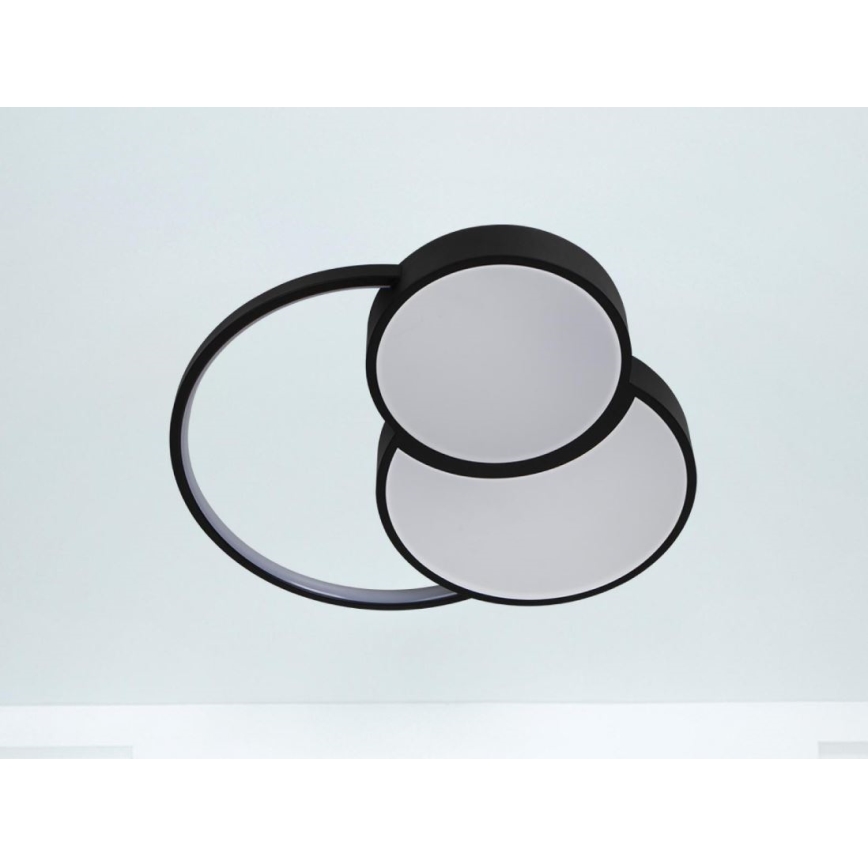 LED prigušiva stropna svetiljka LED/60W/230V 3000-6500K crna + daljinski upravljač