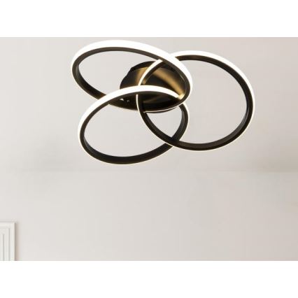 LED prigušiva stropno svetlo LED/70W/230V 3000-6500K crno + daljinski upravljač