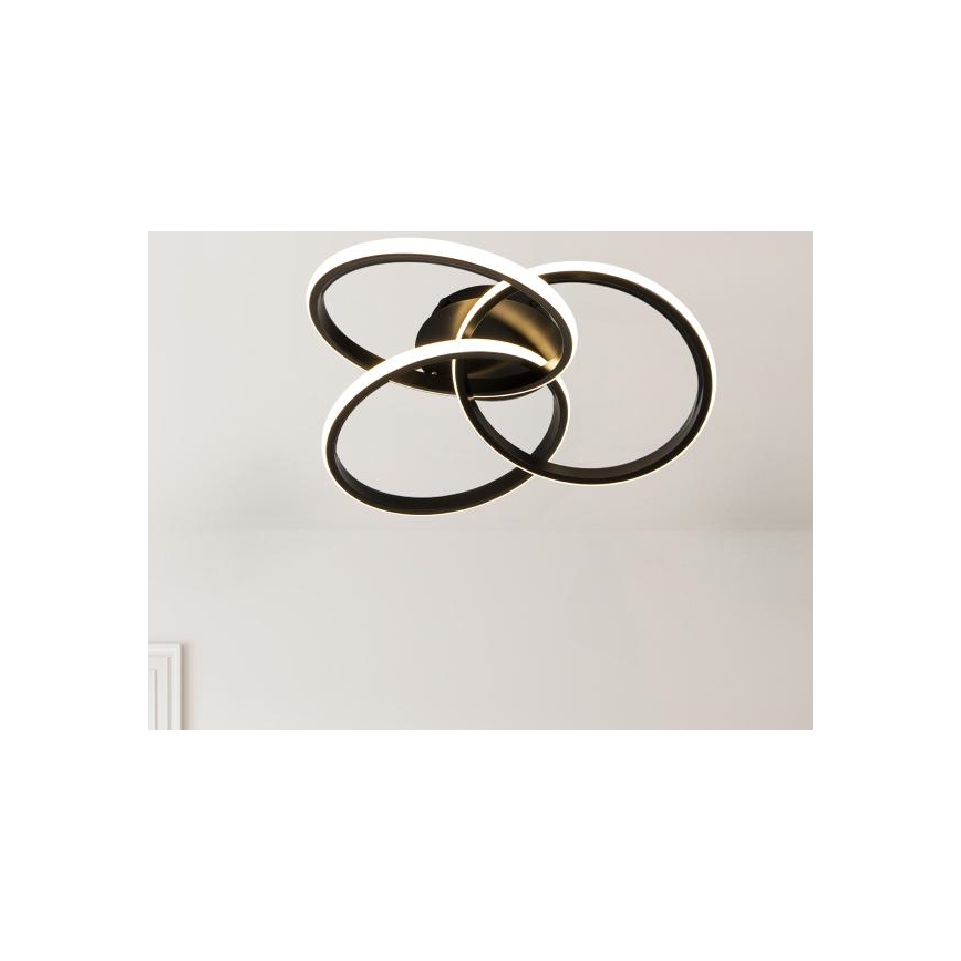 LED prigušiva stropno svetlo LED/70W/230V 3000-6500K crno + daljinski upravljač