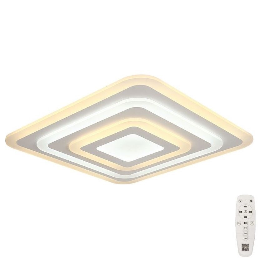 LED prigušiva plafonska svetiljka LED/77W/230V 3000-6500K 49,5x49,5 cm + daljinski upravljač