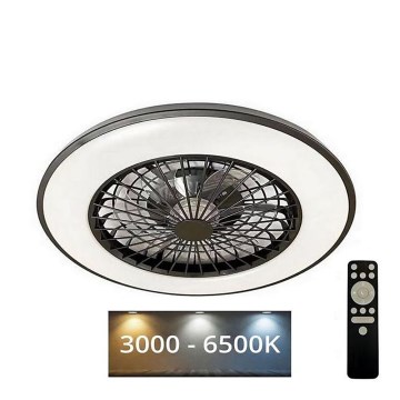 LED prigušiva plafonska svetiljka sa ventilatorom OPAL LED/48W/230V 3000-6500K + daljinski upravljač