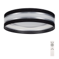 LED prigušiva plafonska svetiljka SMART CORAL LED/24W/230V crna/srebrna + daljinski upravljač