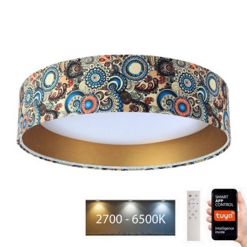 LED prigušiva plafonska svetiljka SMART GALAXY LED/24W/230V prečnik 45 cm 2700-6500K Wi-Fi Tuya više boja/zlatna + daljinski upravljač