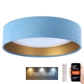 LED prigušiva plafonska svetiljka SMART GALAXY LED/36W/230V prečnika 55 cm 2700-6500K Wi-Fi Tuya plava/zlatna + daljinski upravljač