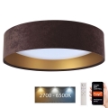 LED prigušiva plafonska svetiljka SMART GALAXY LED/36W/230V Ø 55 cm 2700–6500K Wi-Fi Tuya braon/zlatna + daljinski upravljač