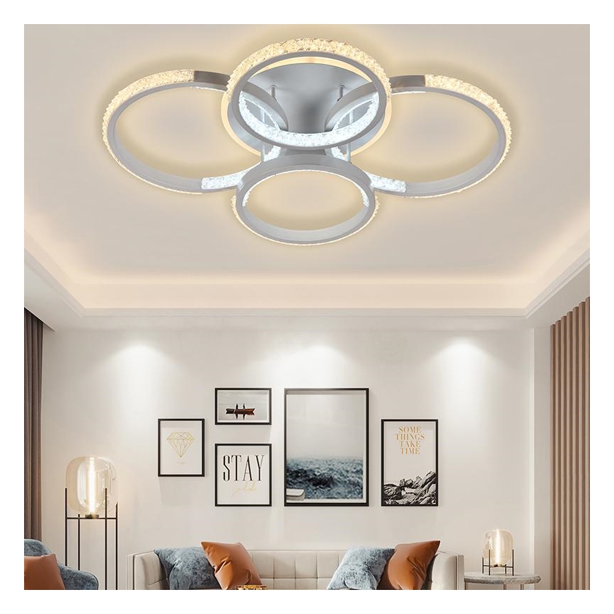LED prigušiva plafonska lampa LED/80W/230V 3000-6500K + daljinski upravljač