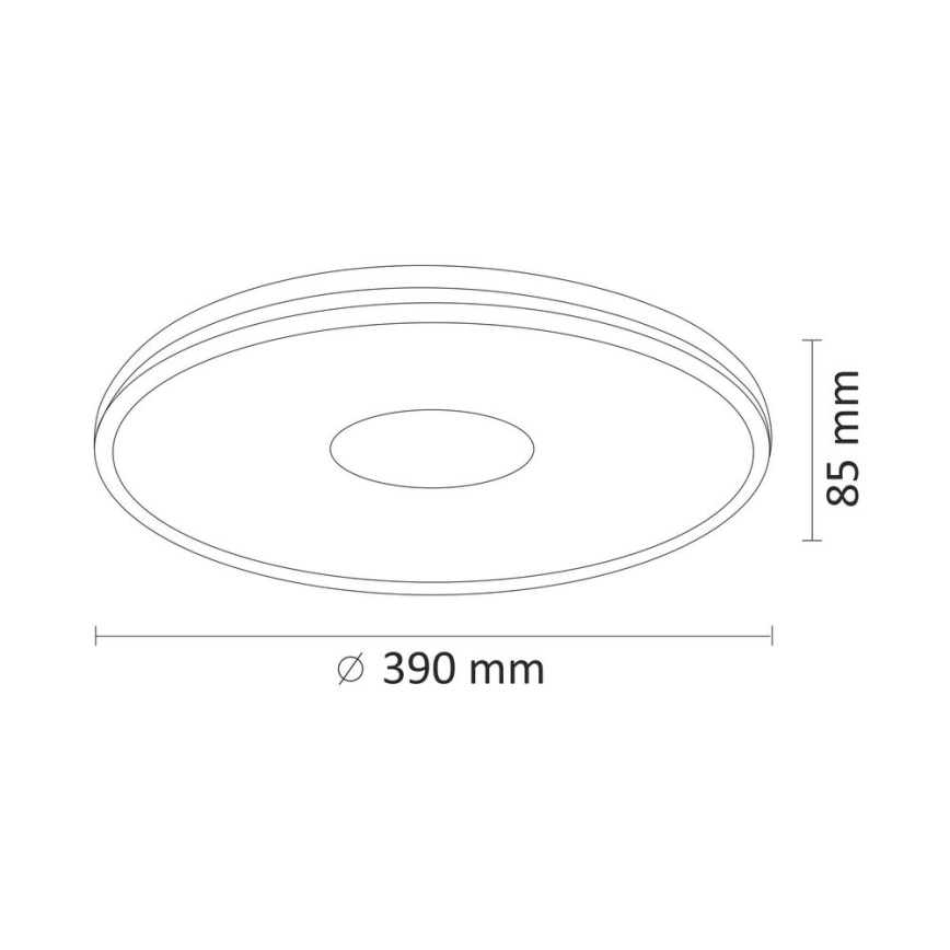 LED prigušiva plafonsko svetlo LEON LED/24W/230V + daljinski upravljač