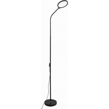 LED Prigušiva podna lampa 2u1 LED/10W/230V 3000-4500-6500K crno