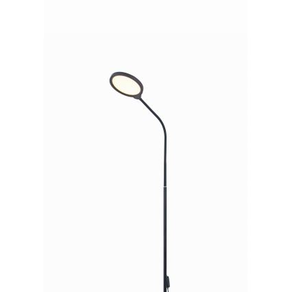 LED Prigušiva podna lampa 2u1 LED/10W/230V 3000-4500-6500K crno