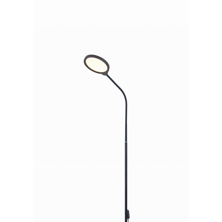 LED Prigušiva podna lampa 2u1 LED/10W/230V 3000-4500-6500K crno