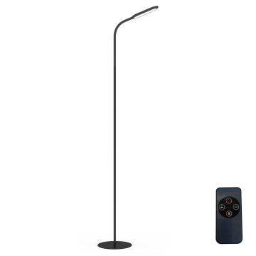 LED Prigušiva podna lampa LED/10W/230V 3000/4000/6000K crno + Daljinski upravljač